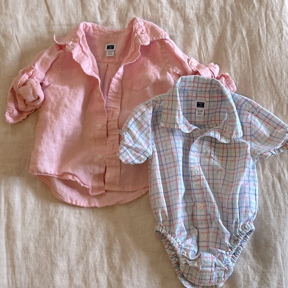 Janie and Jack Baby Button Down Shirts (2-pack)